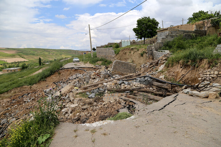 رانش زمین در «روستای عرب» بجنورد‎