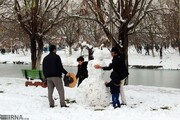 جشنواره بزرگ آدم برفی در همدان برگزار شد 