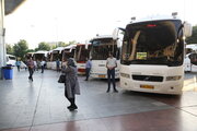 اتوبوس های مسافربری با دستور دادستان قشم در پایانه غدیر استقرار می یابند