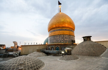 اهتزاز پرچم اباعبدالله الحسین(ع) برفراز بارگاه عبدالعظیم(ع)