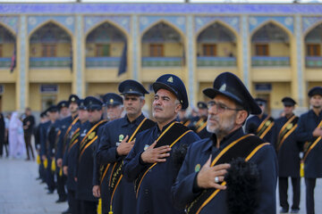 آیین برافراشتن پرچم سیاه حرم احمد بن موسی شاهچراغ(ع)