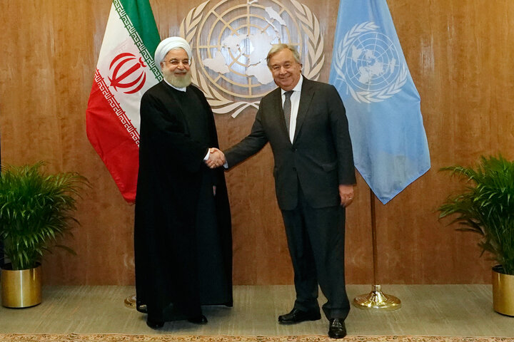 دیدار روحانی با دبیر کل سازمان ملل متحد