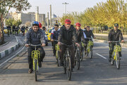 افتتاح تالار مشاهیر ورزش با حضور شهردار دوچرخه‌سوار