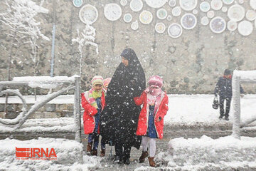 برف و برودت هوا مدارس برخی شهرهای کردستان را تعطیل کرد
