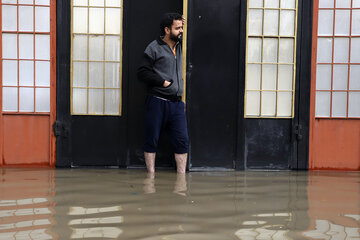آبگرفتگی در کوی فرهنگ‌شهر اهواز