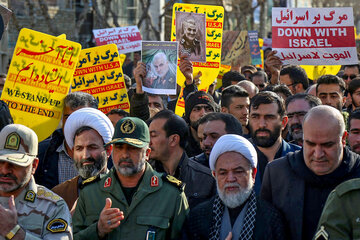 راهپیمایی مردم بجنورد در محکومیت به شهادت رساندن سردار قاسم سلیمانی