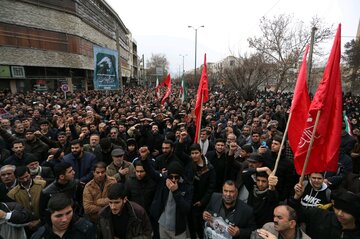 راهپیمایی مردم همدان در محکومیت به شهادت رساندن سردار قاسم سلیمانی