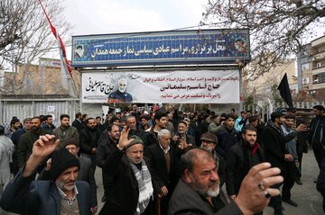 راهپیمایی مردم همدان در محکومیت به شهادت رساندن سردار قاسم سلیمانی