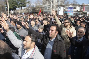 راهپیمایی مردم بروجرد در محکومیت شهادت سردار قاسم سلیمانی