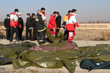 پیکر ۳۹ جانباخته سقوط هواپیمای اوکراین شناسایی شد
