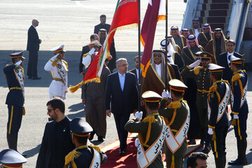 ورود امیر قطر به تهران