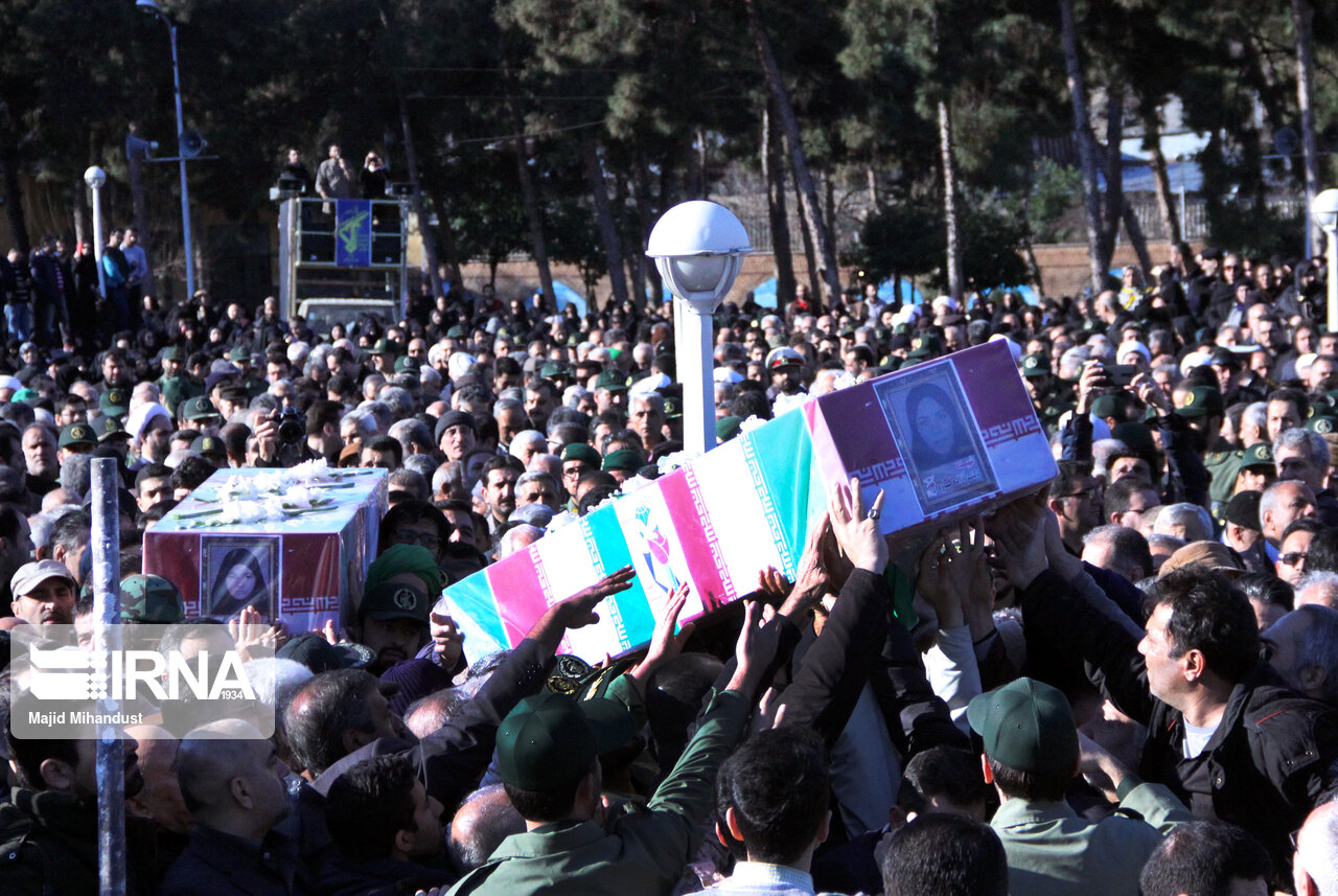 پیکر جان‌باختگان گلستانی سقوط هواپیمای اوکراین به خاک سپرده شد