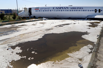خروج هواپیمای مسافربری در فرودگاه ماهشهر از باند