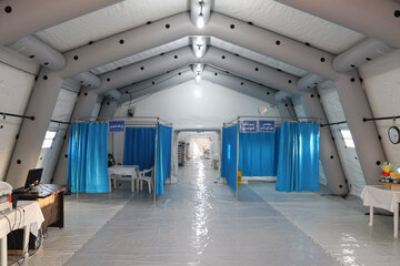 افتتاح بیمارستان صحرایی شهید فاطمی