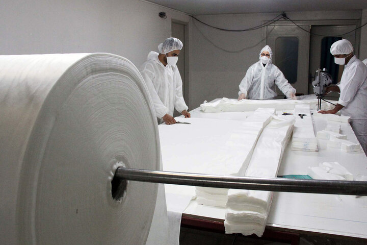 تولید ماسک بهداشتی در نساجی بروجرد