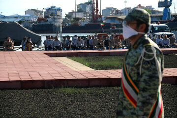 مراسم یادبود شهدای ناو کنارک در ناوگان شمال نیروی دریایی