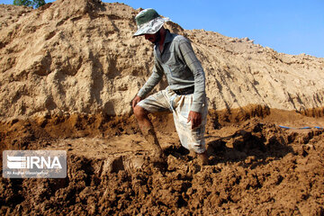 کارگاه تولید آجر در روستای نومل