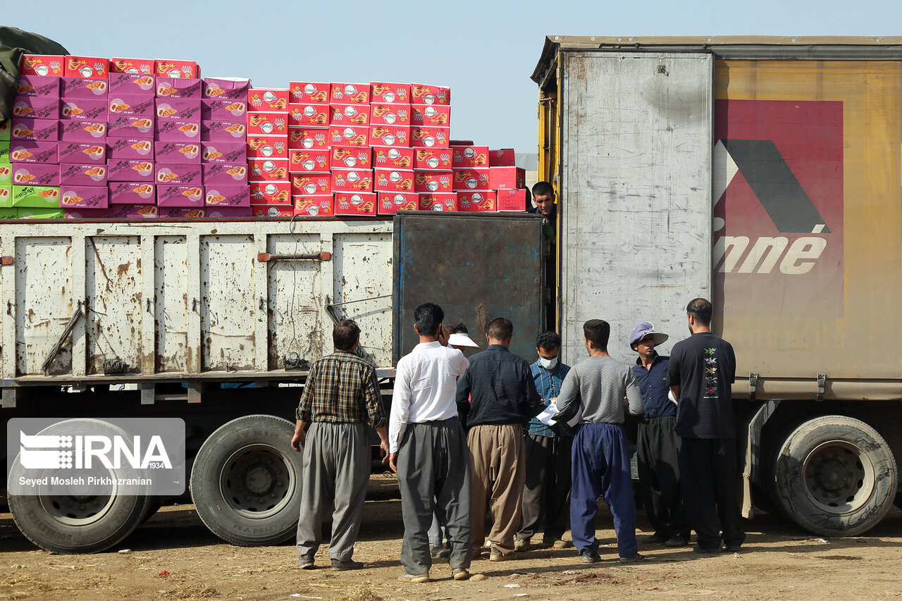 واردات میوه‌های گرمسیری به ایران از مرز باشماق مریوان