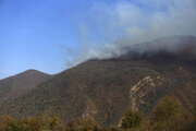 آتش ۱۵ هکتار از مناطق جنگلی روستای قوشه‌چشمه پارک ملی گلستان را سوزاند