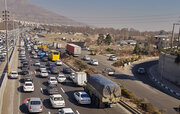 ترافیک در آزادراه های البرز سنگین است 