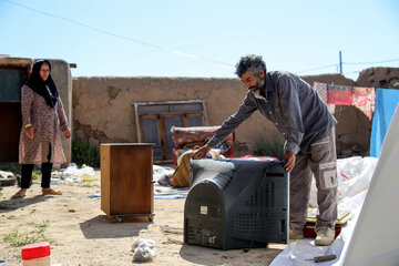 خسارت زلزله در روستای "شورک" در خراسان شمالی