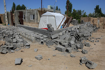 خسارت زلزله در روستای "شورک" در خراسان شمالی