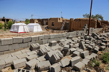 خسارت زلزله در روستای "شورک" در خراسان شمالی