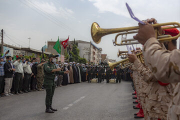 تشییع پیکر مطهر ۲ شهید گمنام دوران دفاع مقدس