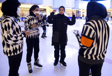 La selección femenina de hockey sobre hielo de Irán
