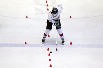 La selección femenina de hockey sobre hielo de Irán
