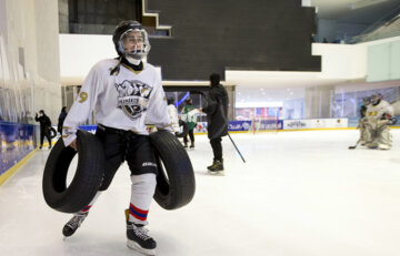 La selección femenina de hockey sobre hielo de Irán
