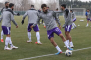 Último entrenamiento de la selección de fútbol de Irán antes del partido con Iraq
