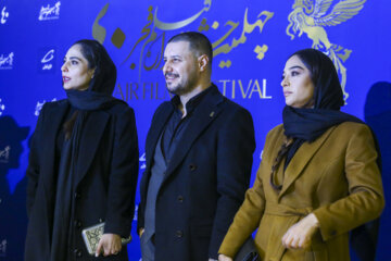 «جواد عزتی» و «رعنا آزادی ور» بازیگران فیلم «مرد بازنده» در مراسم پیش از اکران در نخستین روز جشنواره فیلم فجر