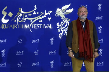 «بابک کریمی» بازیگر فیلم «مرد بازنده» در مراسم پیش از اکران در نخستین روز جشنواره فیلم فجر