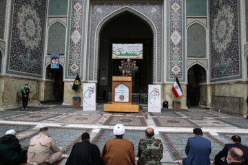 حضور محمد باقر قالیباف رییس مجلس  شورای اسلامی در چهل و سومین سالگرد پیروزی انقلاب در مشهد
