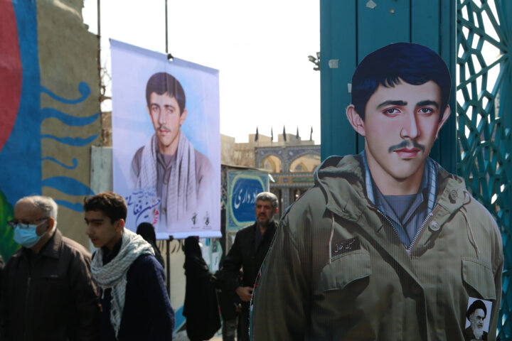 پیکر شهید «حسین فغانی» در دارالشهدای تهران تشییع شد