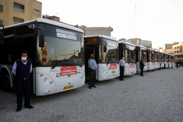 رونمایی از ۱۱۰ دستگاه اتوبوس جدید در مشهد