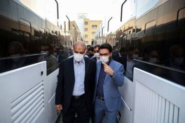 رونمایی از ۱۱۰ دستگاه اتوبوس جدید در مشهد توسط وزیر کشور