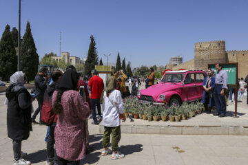 Norouz 2022 en Iran : les voyageurs dans le jardin Eram le Zandieh de Shiraz au sud