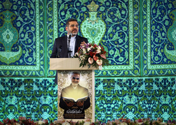 محمدمهدی اسماعیلی وزیر فرهنگ وارشاد اسلامی در افتتاحیه بیست و نهمین نمایشگاه بین‌المللی قرآن