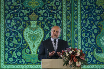 محمد باقر قالیباف رییس مجلس شورای اسلامی دربیست و نهمین نمایشگاه بین‌المللی قرآن