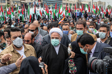 Funcionarios iraníes participan en manifestaciones del Día Mundial de Al-Quds 