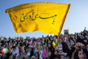 اجتماع بزرگ سربازان دهه نودی امام عصر (عج) در قشم برگزار شد