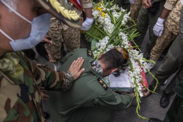 استقبال از پیکر شهید خلبان محمد جواد بای در گرگان