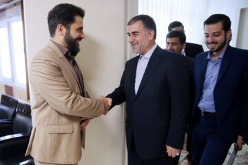 دیدار سیدمحمود حسینی‌پور استاندار مازندران با علی نادری مدیر عامل ایرنا