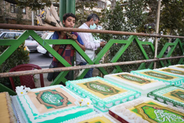 توزیع بلندترین کیک ایران در جشن غدیر همدان
