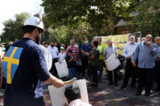 Protestas frente a la embajada de Suecia en Teherán
