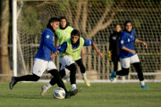 ایرانی خواتین کی فٹ بال ٹیم کے تربیتی کیمپ کے انعقاد کے مناظر
