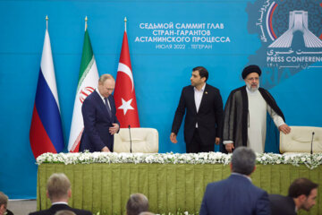 Téhéran: conférence de presse des présidents iranien, russe et turc à l'issue du 7ème Sommet d'Astana sur la Syrie 