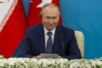 «ولادیمیر پوتین» رییس جمهور روسیه در نشست خبری هفتمین «اجلاس سران کشورهای ضامن روند آستانه» 